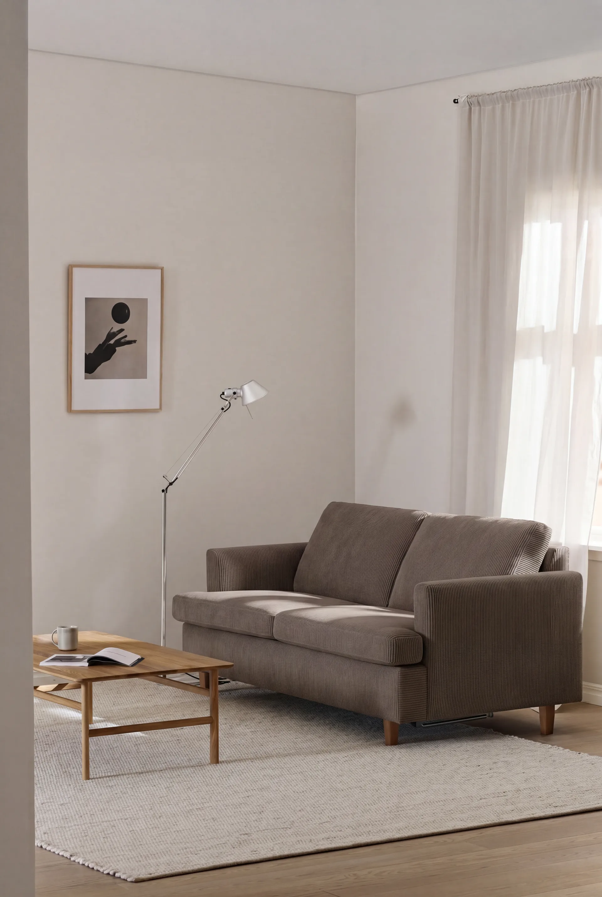 Binga 2,5-personers sovesofa, Jump Brown 1955-mørkbejdset ask 1898