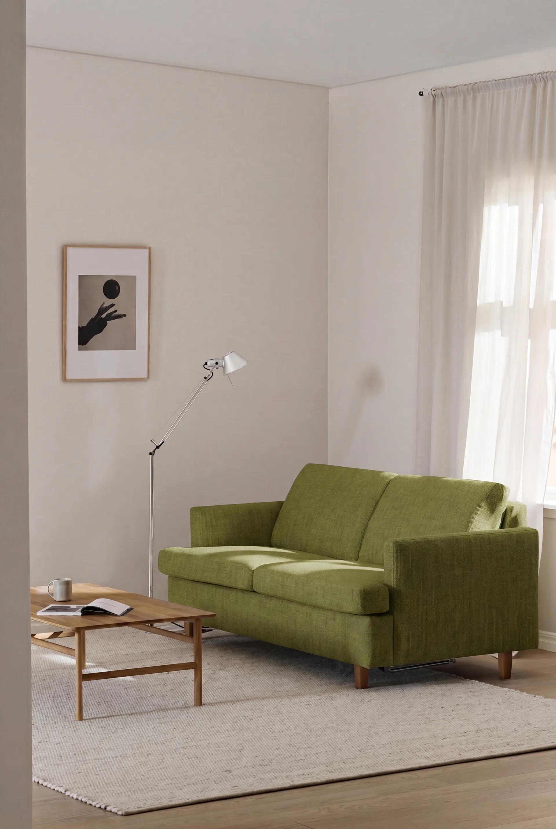Binga 2,5-personers sovesofa, Luiza Green 3975-eg 1898
