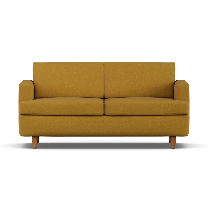 Binga 2,5-personers sovesofa - Luiza Mustard 3972-egebedset ask - 1898