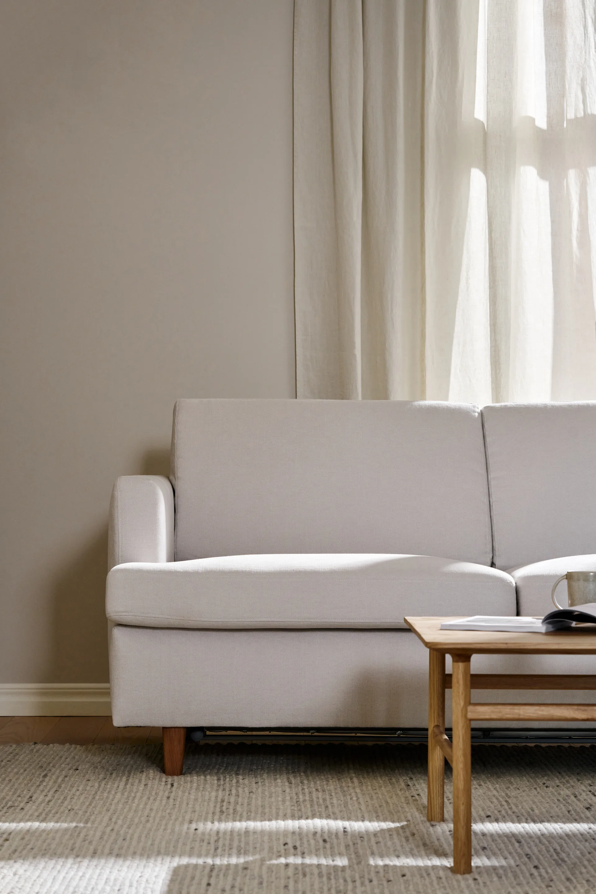 Binga 2,5-personers sovesofa, Oslo Nature 1540-mørkbejdset ask 1898