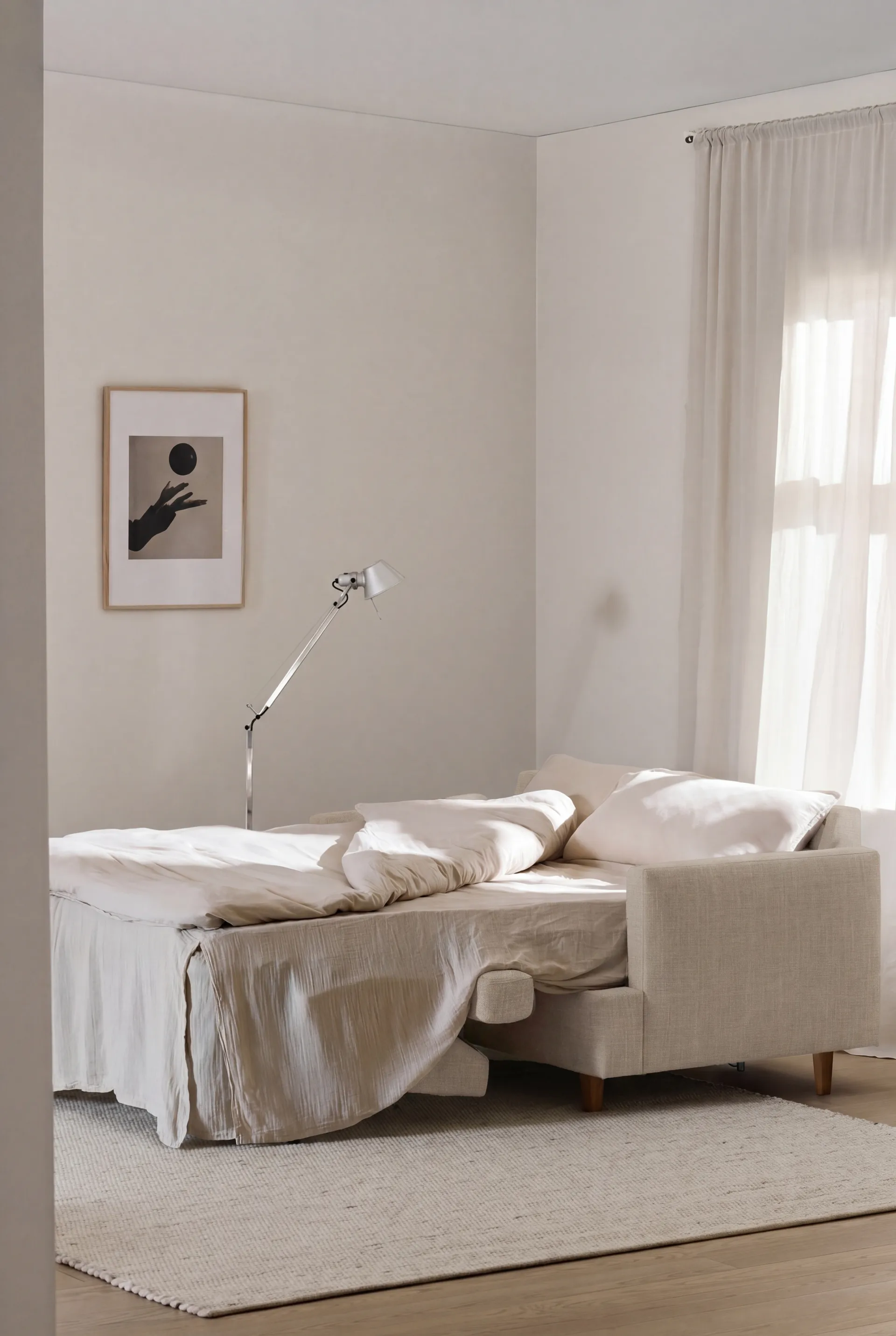 Binga 2,5-personers sovesofa, Same Beige 6670-mørkbejdset ask 1898