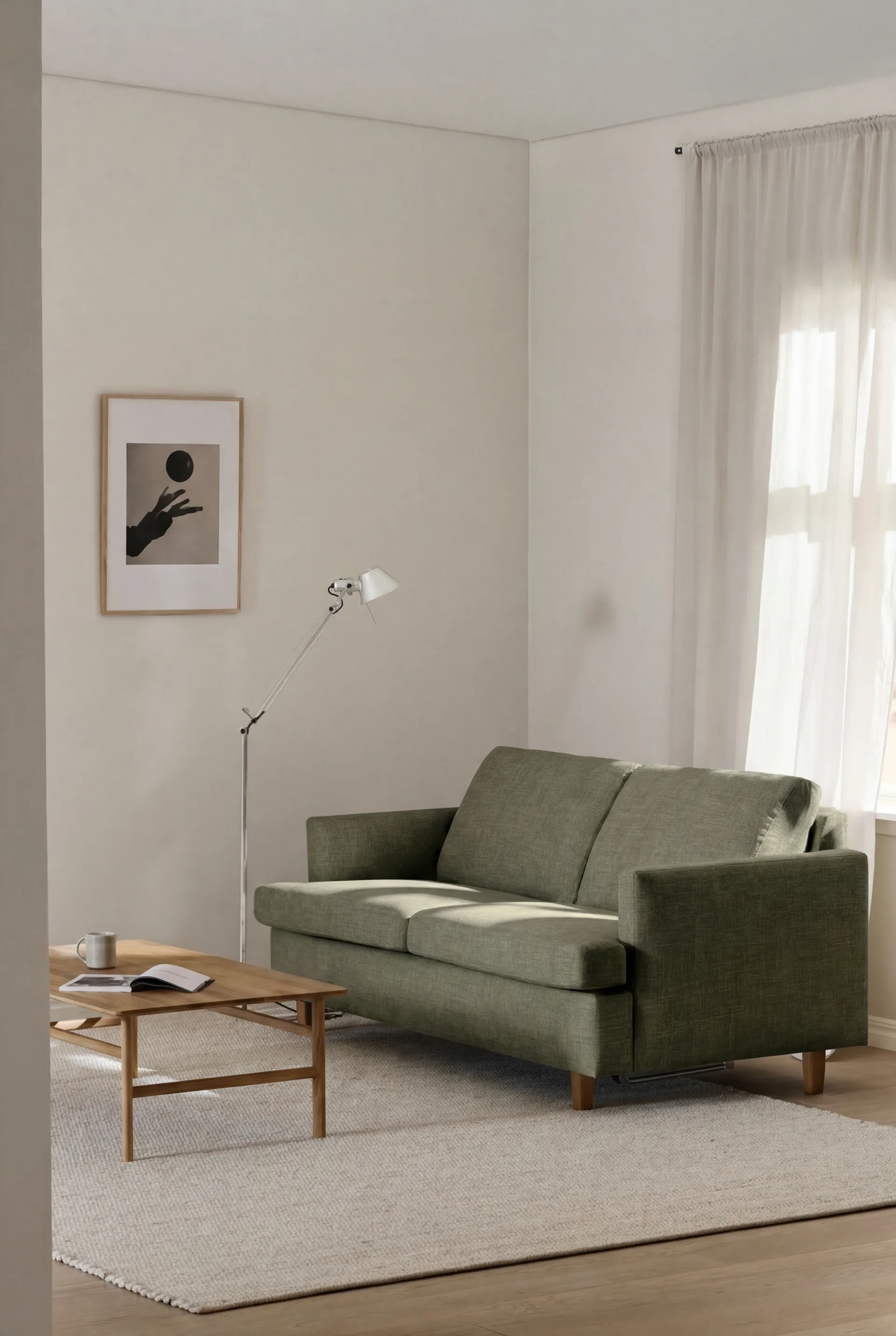 Binga 2,5-personers sovesofa, Same Forest 6677-mørkbejdset ask 1898