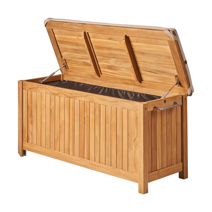 Bjärknäs hyndeboks med hjul S 130x50x60 cm, Teak 1898