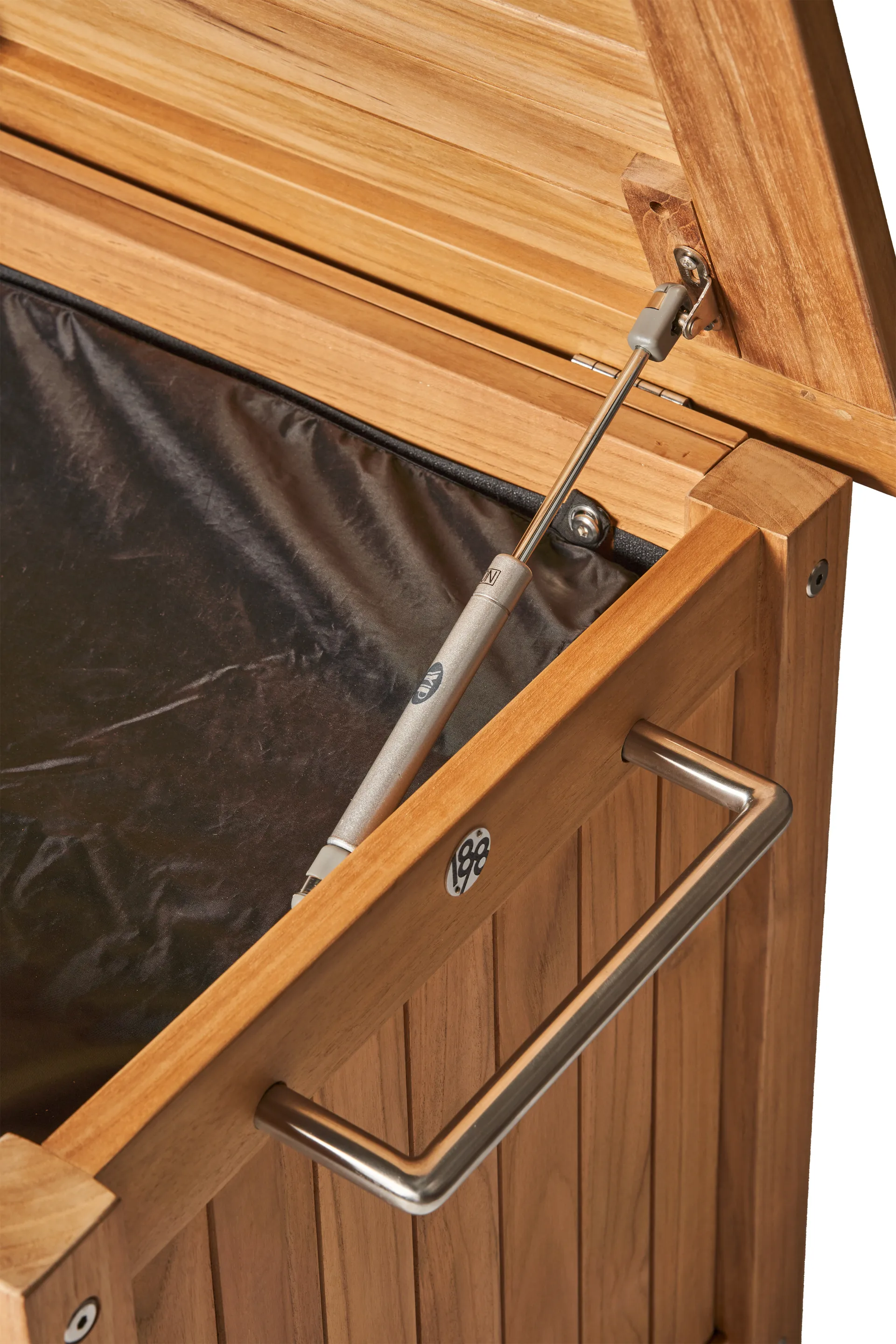 Bjärknäs hyndeboks med hjul S 130x50x60 cm, Teak 1898