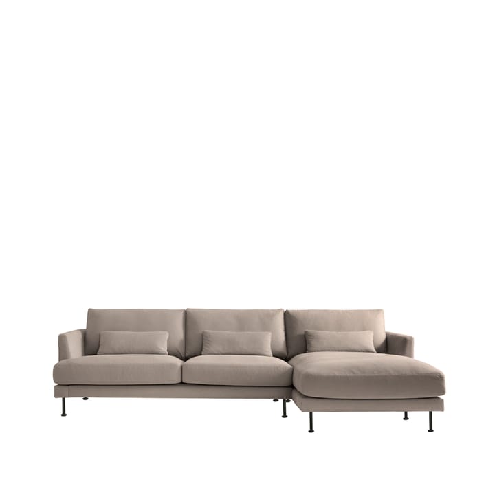 Bredhult C1 modulsofa - stof stone, sorte stålben - 1898