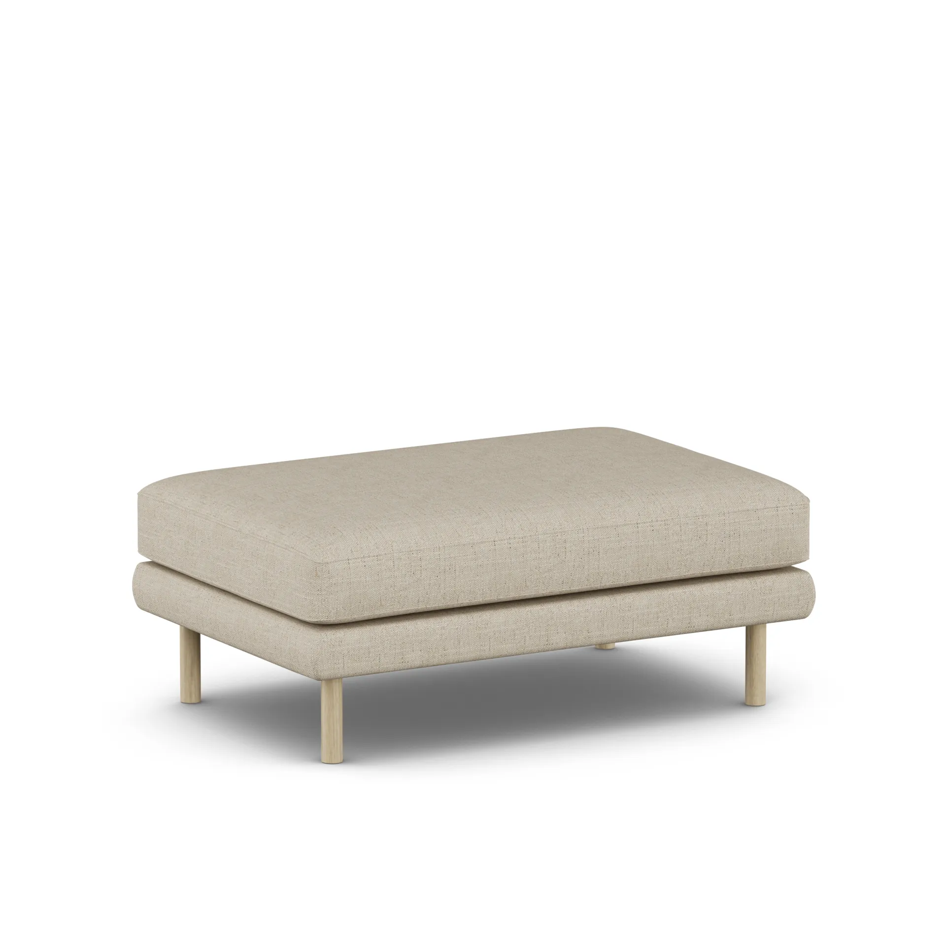 Bredhult fodskammel, Bern Beige 0341-hvidolieret eg 1898