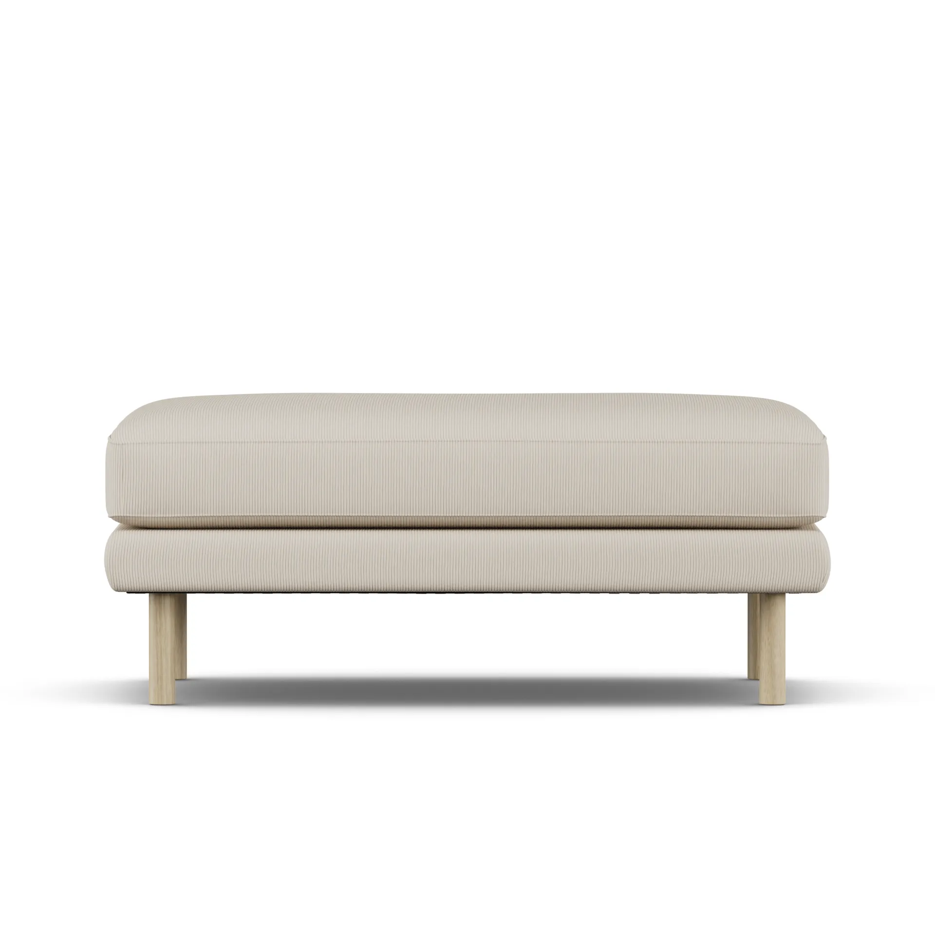 Bredhult fodskammel, Jump Beige 1956-hvidolieret eg 1898