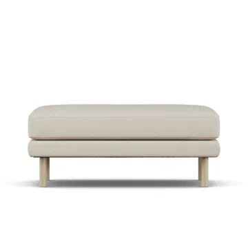 Bredhult fodskammel - Jump Beige 1956-hvidolieret eg - 1898