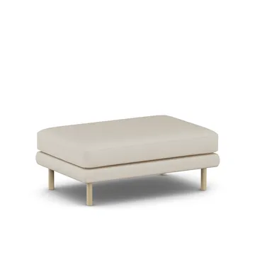 Bredhult fodskammel - Jump Beige 1956-hvidolieret eg - 1898