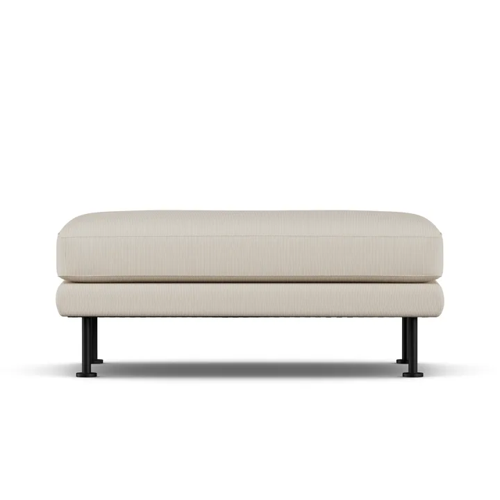 Bredhult fodskammel - Jump Beige 1956-sort stål - 1898