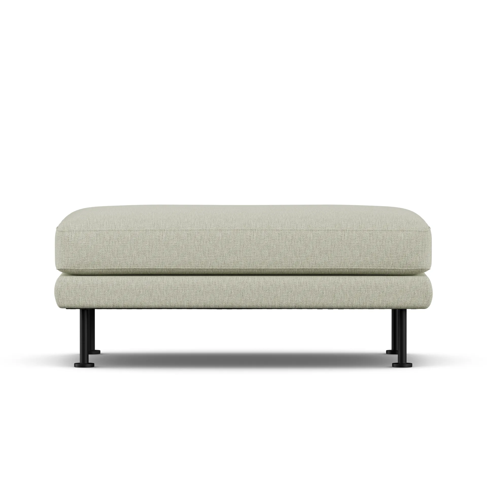 Bredhult fodskammel, Luiza Beige 3981-sort stål 1898