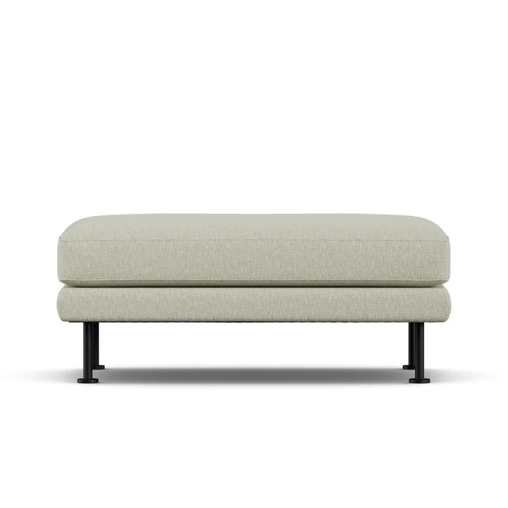 Bredhult fodskammel - Luiza Beige 3981-sort stål - 1898