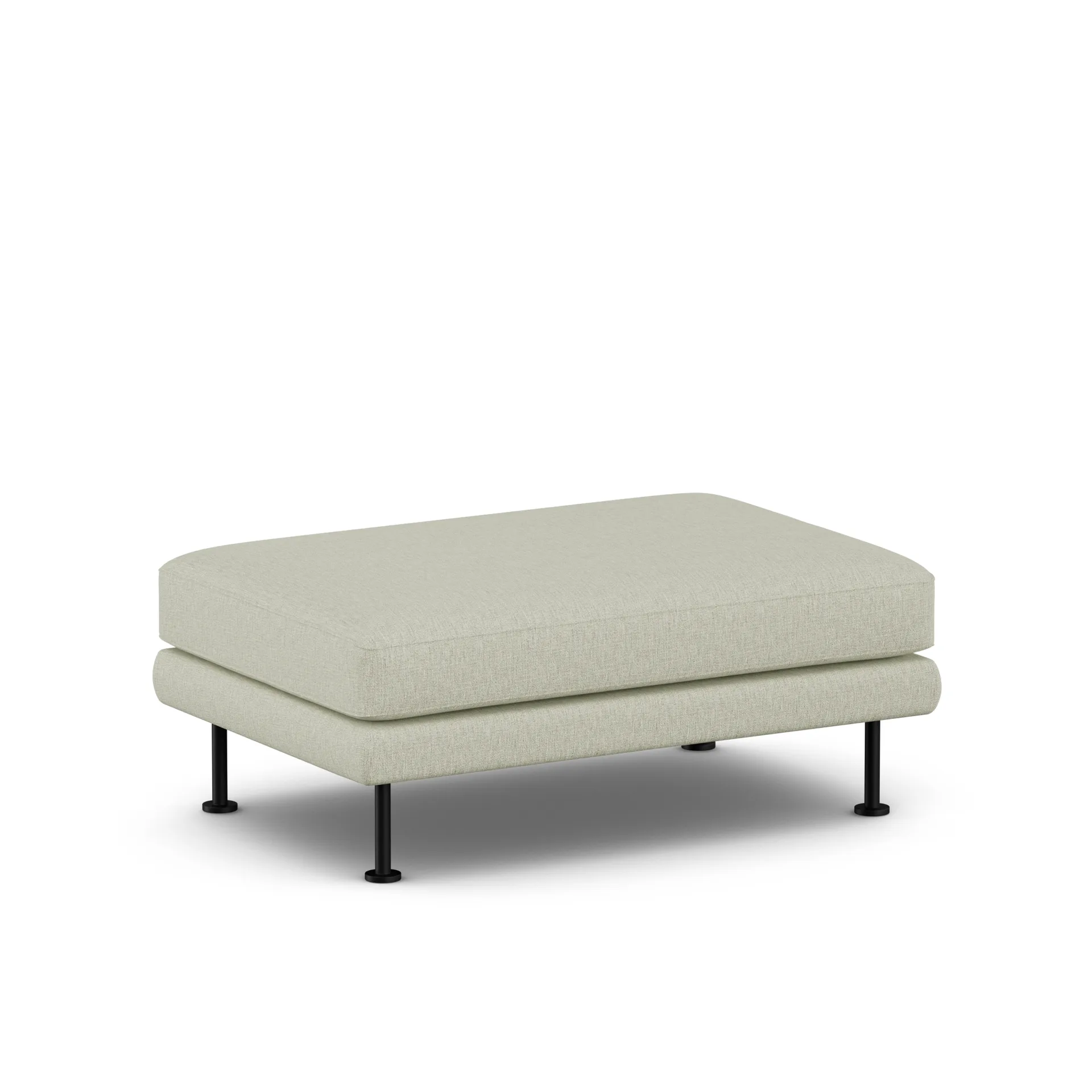 Bredhult fodskammel, Luiza Beige 3981-sort stål 1898