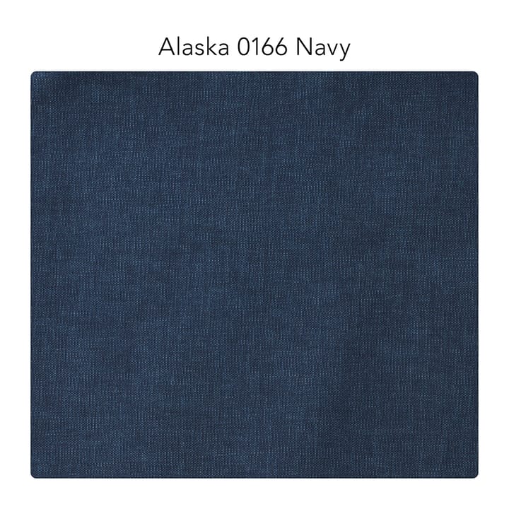 Bredhult modulsofa, A1, stof Alaska 0166 navy, sorte metalben 1898