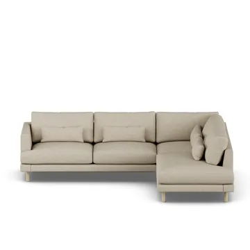 Bredhult sofa - Bern Beige 0341-hvidolieret eg, 3-pers. A1 - 1898