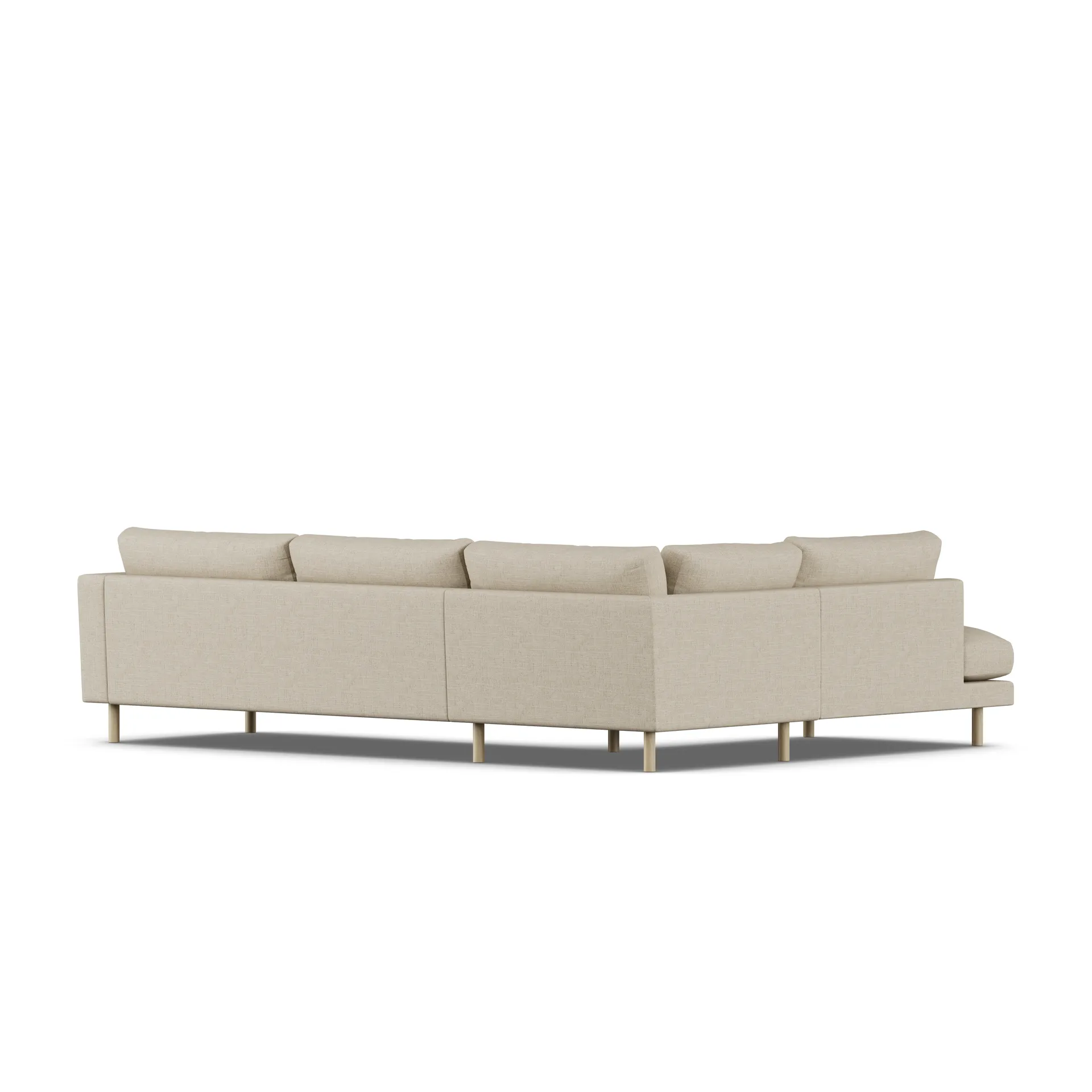 Bredhult sofa, Bern Beige 0341-hvidolieret eg, 3-pers. A2 1898