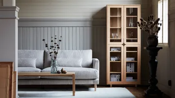 Bredhult sofa - Bern Beige 0341-hvidolieret eg, 3-pers. - 1898