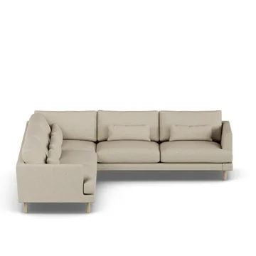 Bredhult sofa - Bern Beige 0341-hvidolieret eg, hjørnesofa F - 1898