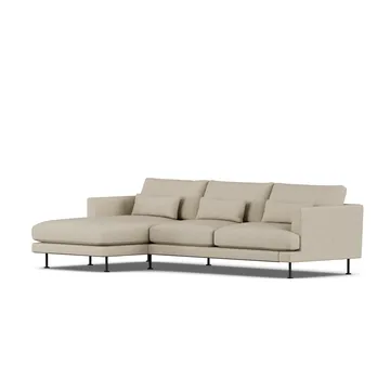 Bredhult sofa - Bern Beige 0341-sort stål, 2,5-pers. C2 - 1898