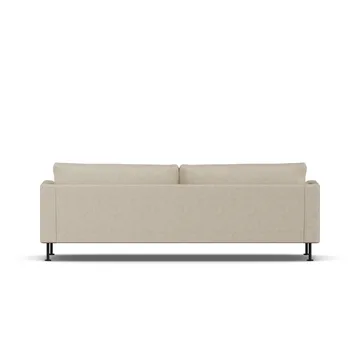 Bredhult sofa - Bern Beige 0341-sort stål, 3-pers. - 1898