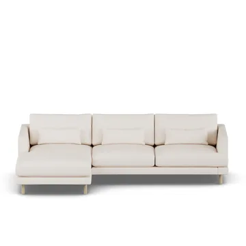 Bredhult sofa - Caleido Beige 9600-hvidolieret eg, 2,5-pers. C2 - 1898