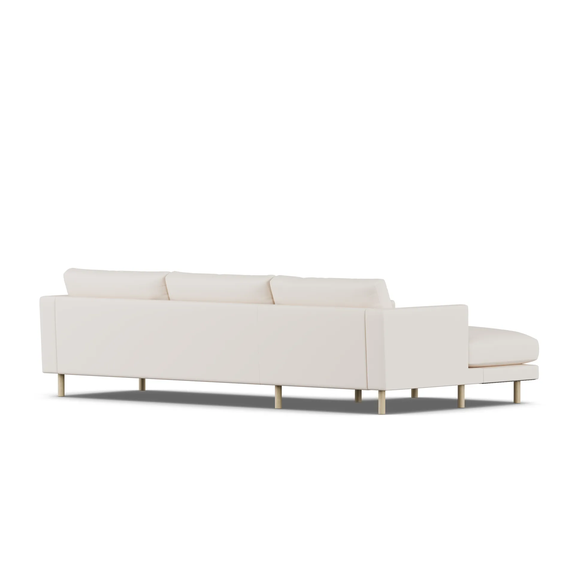 Bredhult sofa, Caleido Beige 9600-hvidolieret eg, 2,5-pers. C2 1898