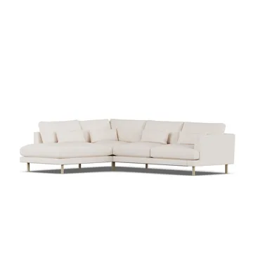 Bredhult sofa - Caleido Beige 9600-hvidolieret eg, 3-pers. A2 - 1898