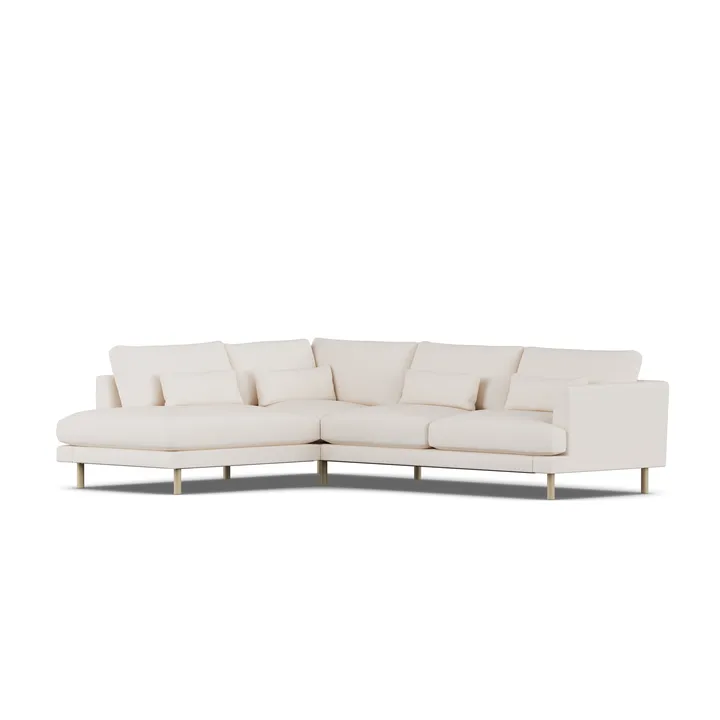Bredhult sofa - Caleido Beige 9600-hvidolieret eg, 3-pers. A2 - 1898