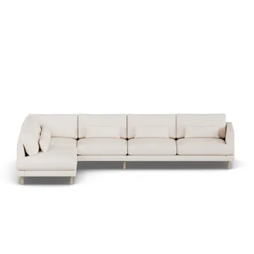 Bredhult sofa - Caleido Beige 9600-hvidolieret eg, 4-pers. B2 - 1898