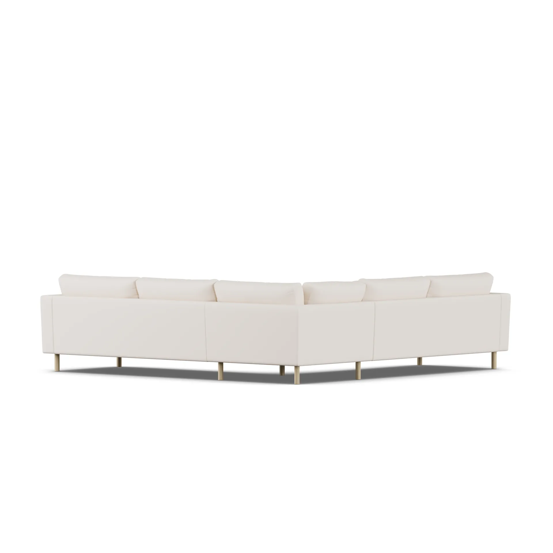 Bredhult sofa, Caleido Beige 9600-hvidolieret eg, hjørnesofa F 1898