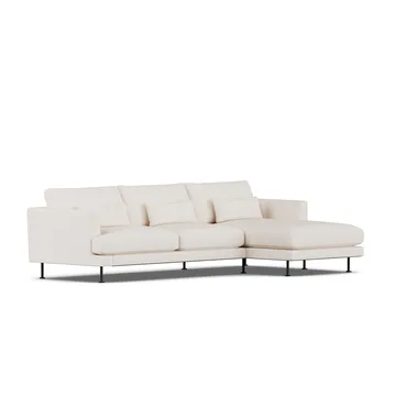 Bredhult sofa - Caleido Beige 9600-sort stål, 2,5-pers. C1 - 1898