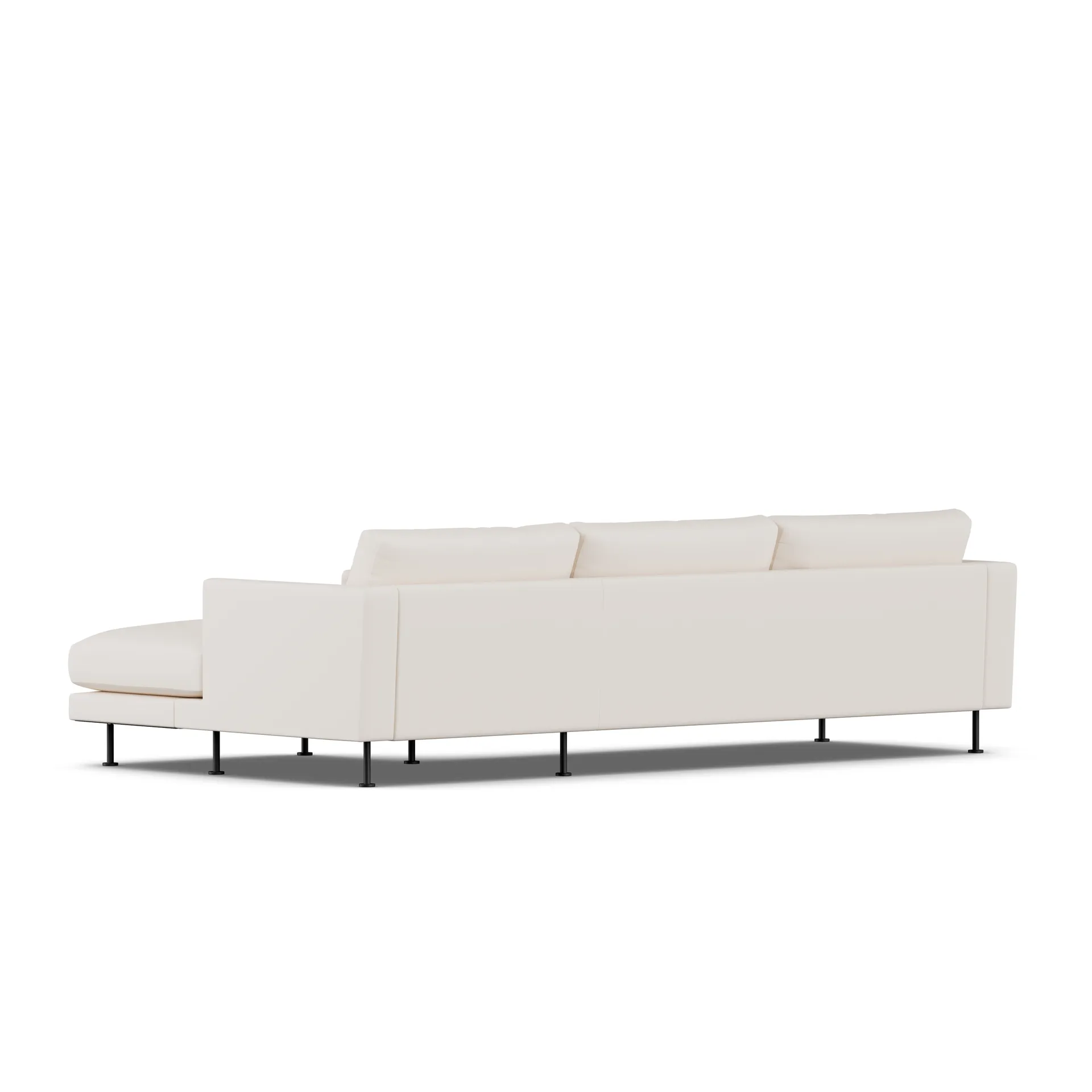 Bredhult sofa, Caleido Beige 9600-sort stål, 2,5-pers. C1 1898