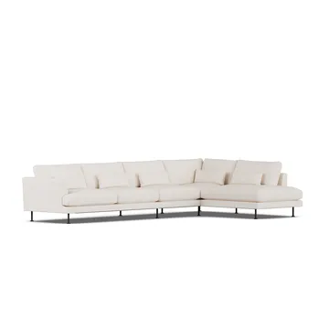 Bredhult sofa - Caleido Beige 9600-sort stål, 4-pers. B1 - 1898