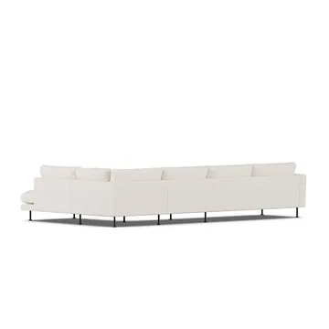 Bredhult sofa - Caleido Beige 9600-sort stål, 4-pers. B1 - 1898
