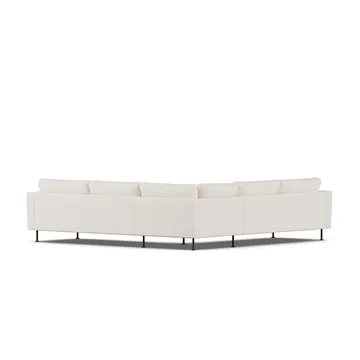 Bredhult sofa - Caleido Beige 9600-sort stål, hjørnesofa F - 1898