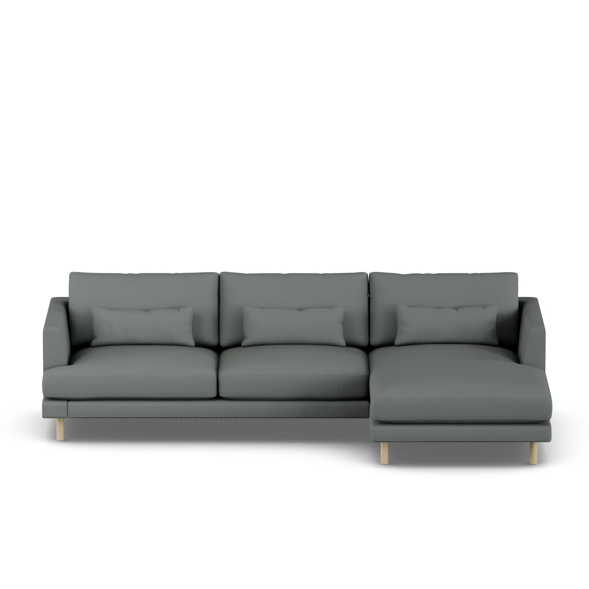 Bredhult sofa, Caleido Grey 1240-hvidolieret eg, 2,5-pers. C1 1898