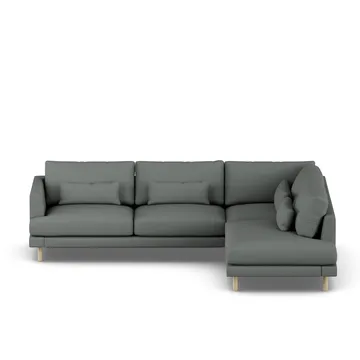 Bredhult sofa - Caleido Grey 1240-hvidolieret eg, 3-pers. A1 - 1898
