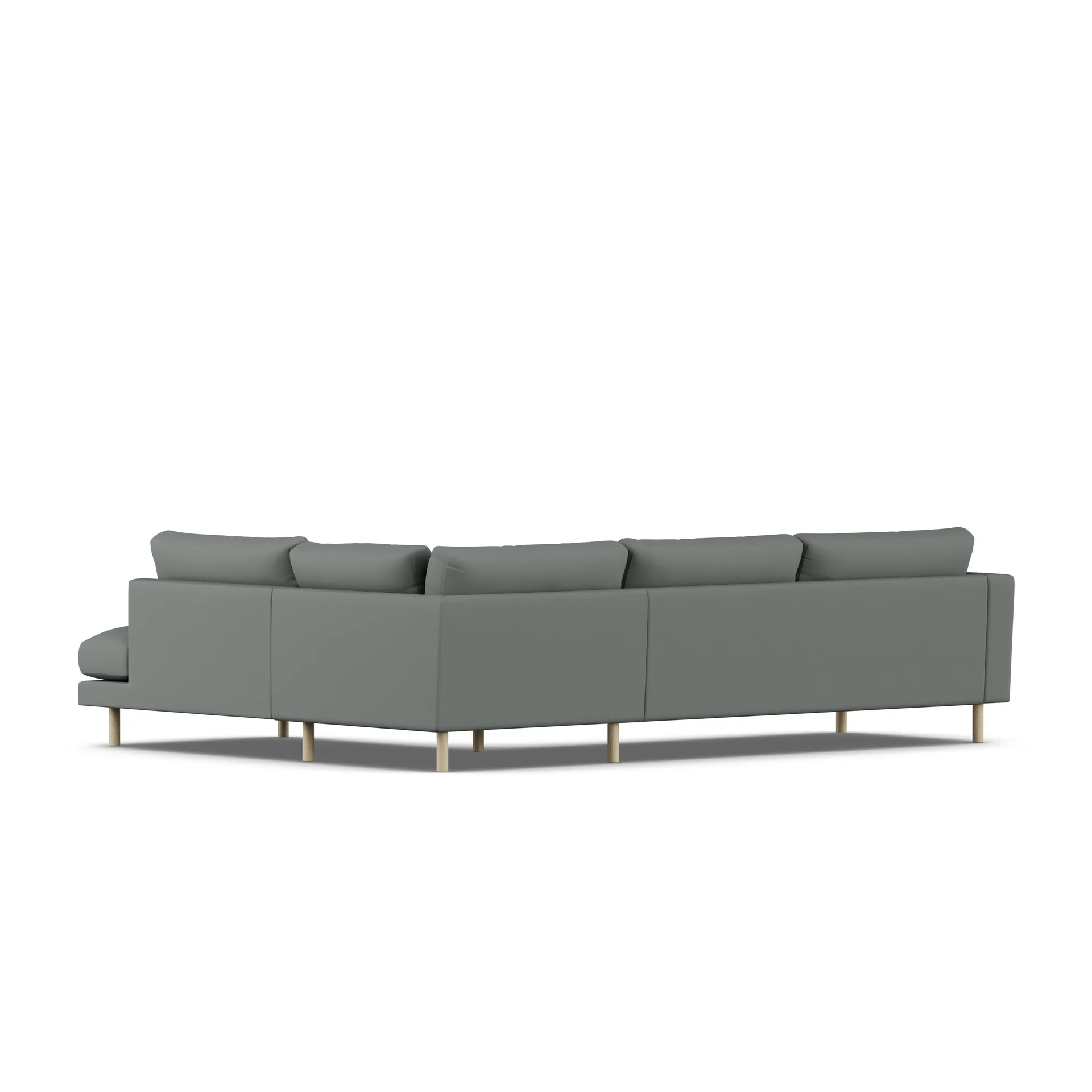 Bredhult sofa, Caleido Grey 1240-hvidolieret eg, 3-pers. A1 1898