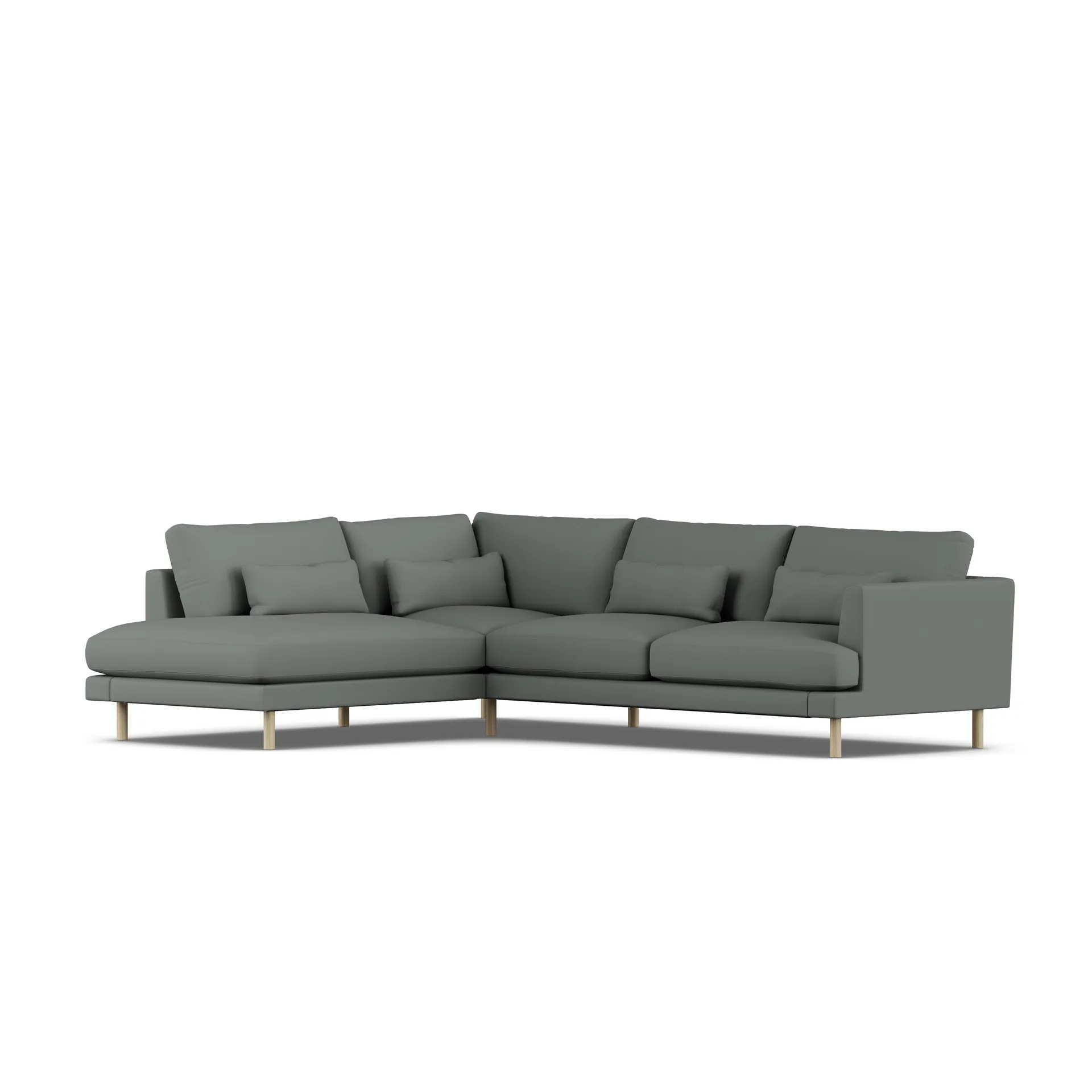 Bredhult sofa, Caleido Grey 1240-hvidolieret eg, 3-pers. A2 1898