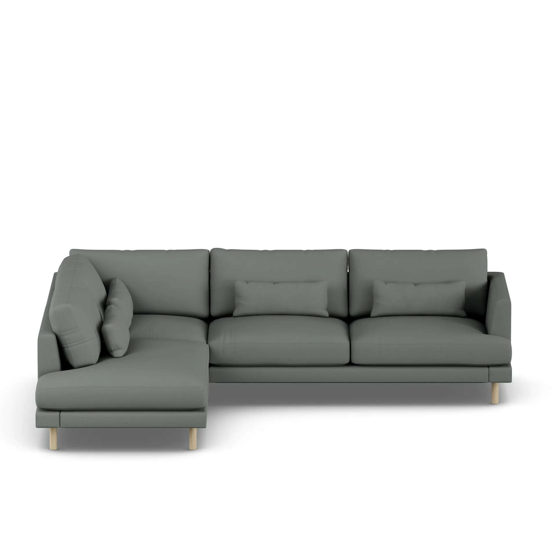 Bredhult sofa, Caleido Grey 1240-hvidolieret eg, 3-pers. A2 1898