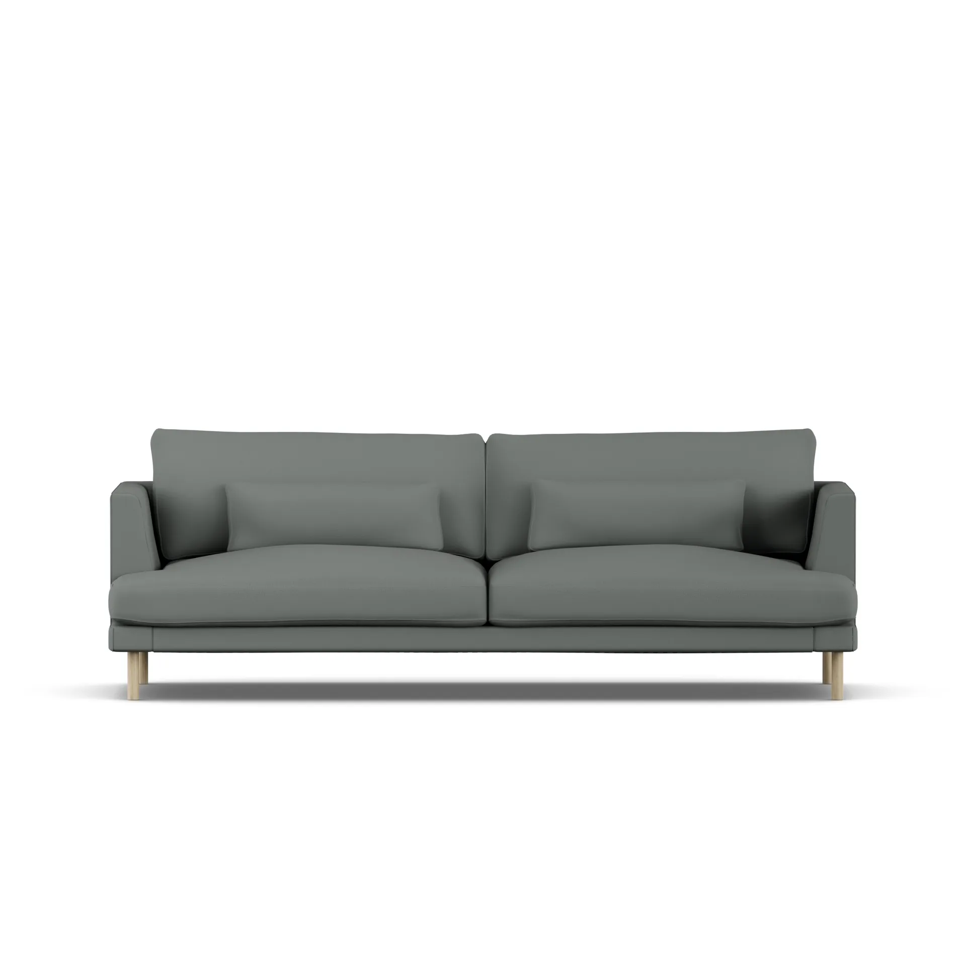 Bredhult sofa, Caleido Grey 1240-hvidolieret eg, 3-pers. 1898