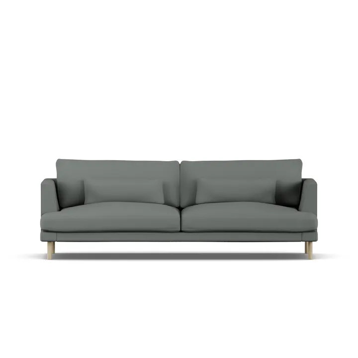Bredhult sofa - Caleido Grey 1240-hvidolieret eg, 3-pers. - 1898