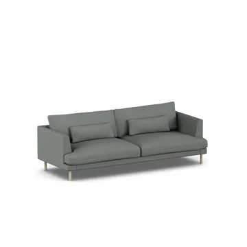 Bredhult sofa - Caleido Grey 1240-hvidolieret eg, 3-pers. - 1898