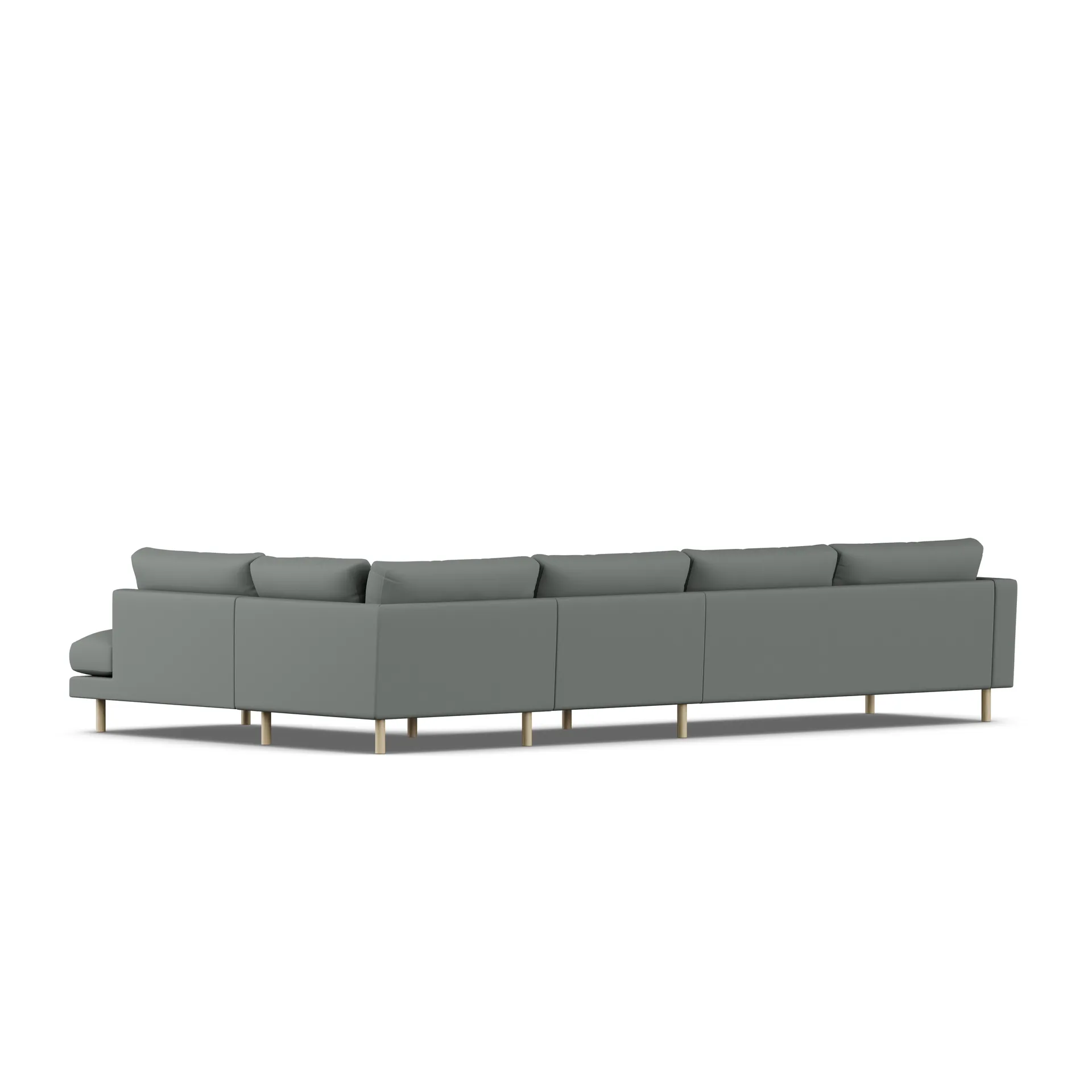 Bredhult sofa, Caleido Grey 1240-hvidolieret eg, 4-pers. B1 1898