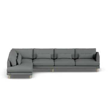 Bredhult sofa - Caleido Grey 1240-hvidolieret eg, 4-pers. B2 - 1898