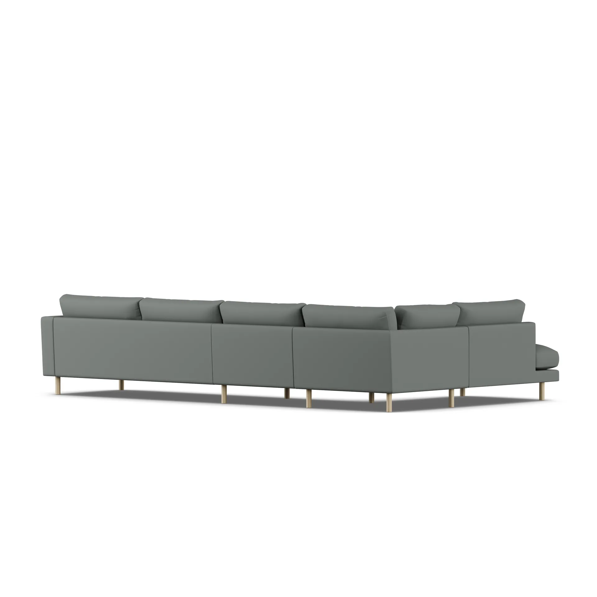 Bredhult sofa, Caleido Grey 1240-hvidolieret eg, 4-pers. B2 1898