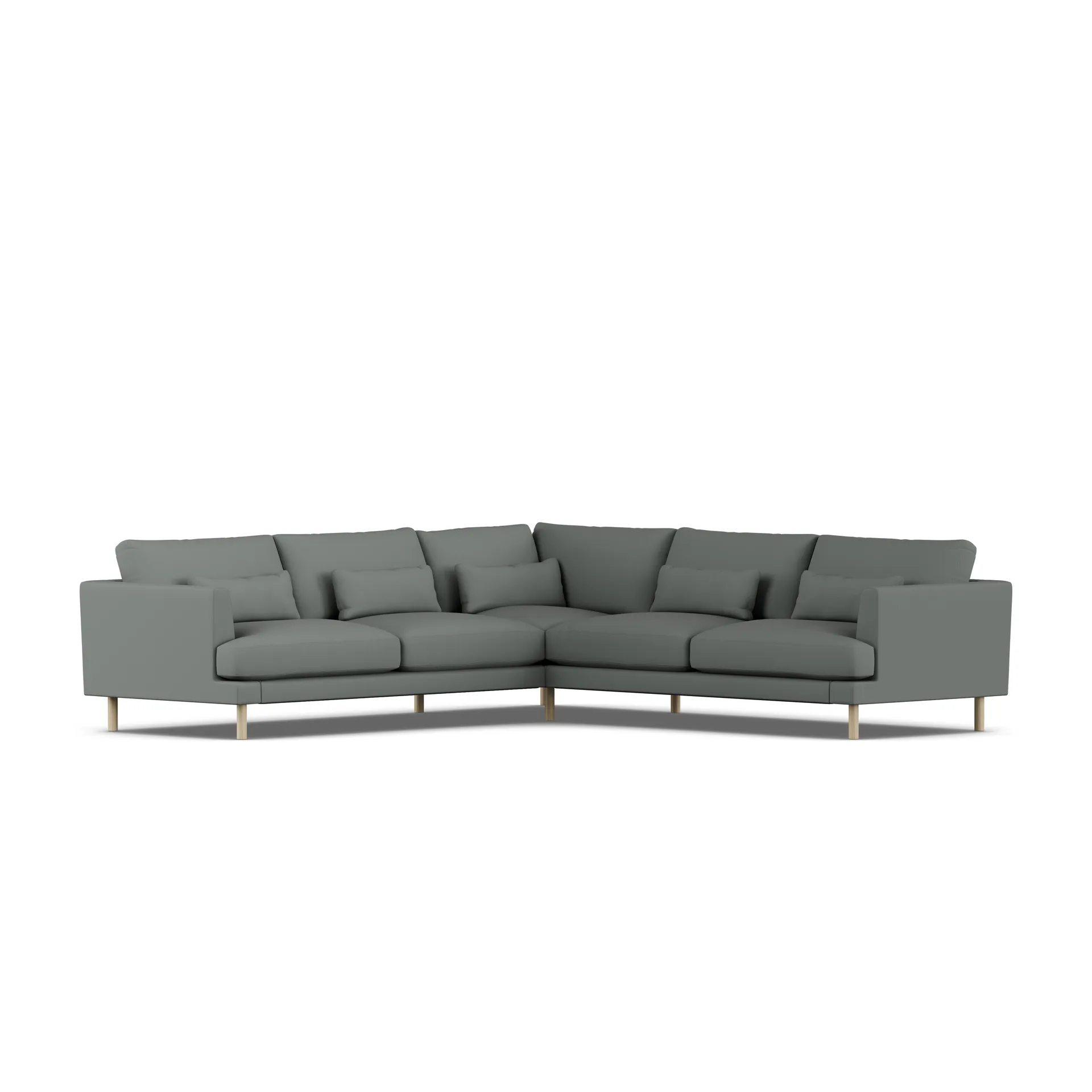 Bredhult sofa, Caleido Grey 1240-hvidolieret eg, hjørnesofa F 1898