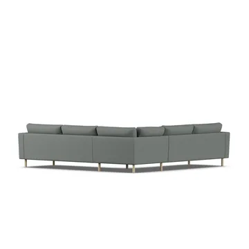 Bredhult sofa - Caleido Grey 1240-hvidolieret eg, hjørnesofa F - 1898