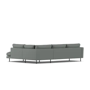 Bredhult sofa - Caleido Grey 1240-sort stål, 3-pers. A1 - 1898