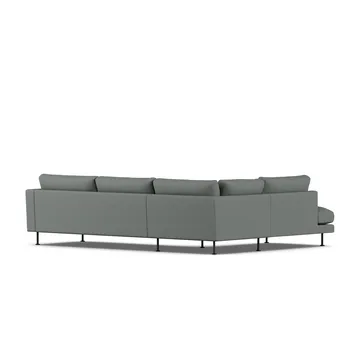 Bredhult sofa - Caleido Grey 1240-sort stål, 3-pers. A2 - 1898